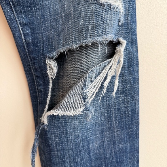 WildFox Dark Blue Distressed Skinny Jeans - Picture 6 of 14